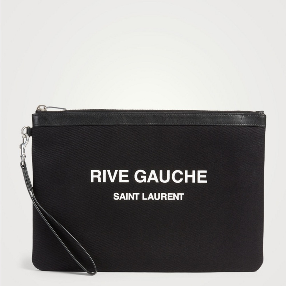 Saint Laurent Black Rive Gauche Pouch